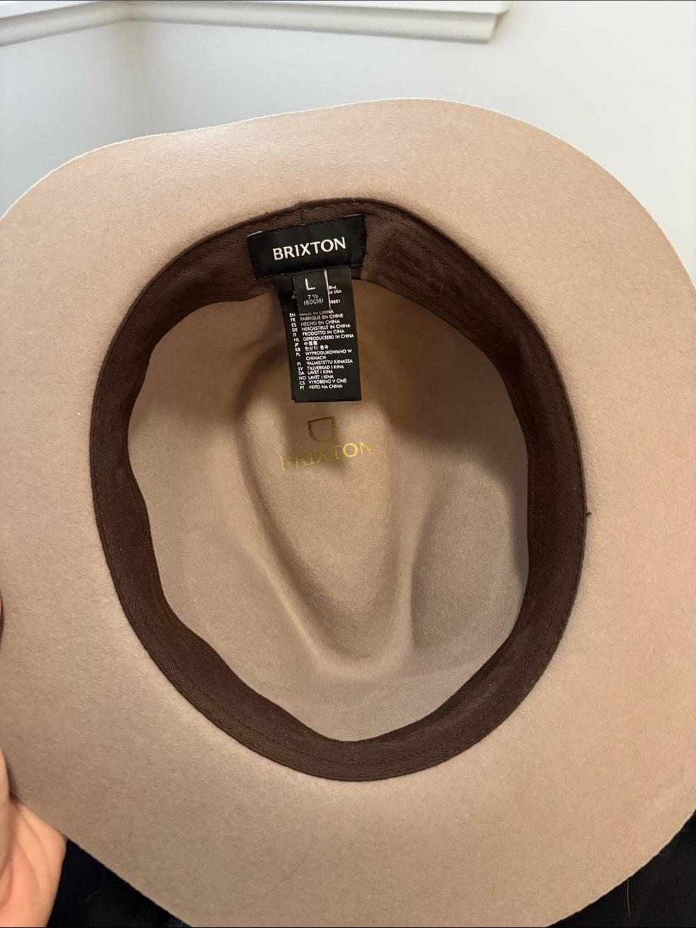 Brixton Light Beige Fedora Hat